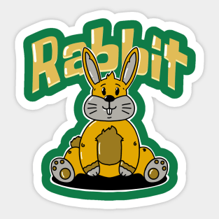 Tired Funny Cute Rabbit Sticker